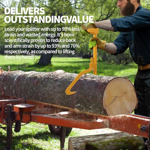 RIGMEC 3 in 1 Logging Tools,Log Hauler, Cant Hook, and Timberjack,Logging Tools and Equipment,Log Lifter,Log Tongs,Forestry Multitool,Firewood Harvesting Hand Tools (Hauler.)