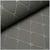 Faux Leather Fabric Leatherette Premium Soft Feel Material Vinyl Cloth Upholstery Width 140cm, Quilted Leather Diamond Stitch Padded Cushion Linen Wadding for DIY Sewings, Sofa, Handbag (1.4x1m/4.59x