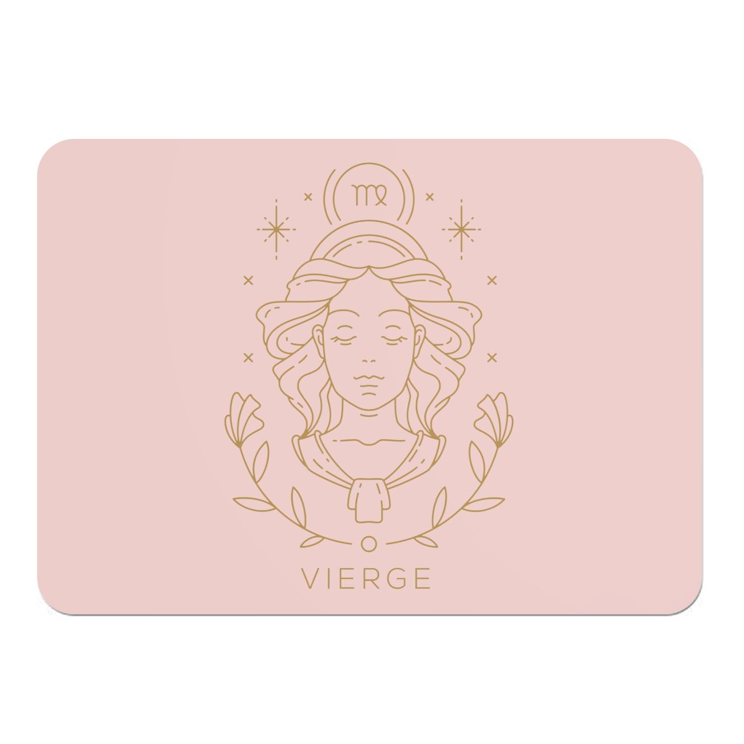 Set de table astrologie Vierge cadeau anniversaire femme thème astro rose