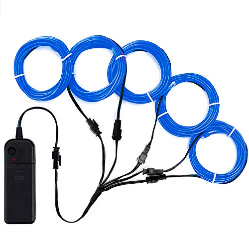 Zitrades El Wire Blue Super Bright Portable El Wires Kits Electroluminescent Wire