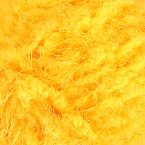 Jubileeyarn Baby Bear Yarn - Chunky Weight Polyester Fur - 100G/Skein - Yellow - 2 Skeins #TOP1