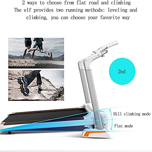 Image of Folding Treadmill for Home Portable Electric Treadmill Running Exercise Machine Compact Treadmill Foldable Heart Rate Monitor 5Inch Screen for Small Apartments and Office