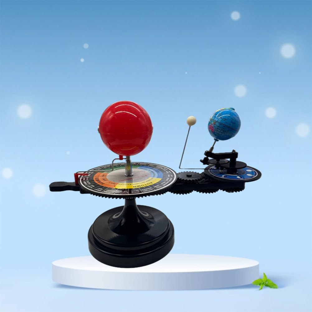 Modelo De Tres Esferas Sol Tierra Luna Con Manivela Demostrador Orbital Sistema Solar Para Fases Lunares Alternancia DíA-Noche Y Estaciones Material DidáCtico Para Clases GeografíA Escolar