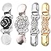 4 Piezas Clips De Cuello De Cárdigan,Clips De Suéter Vintage Clip De Rebeca De Mujer Clip De Rebeca De Plata Creativo Clips De Suéter Chal Clip Para Tops,Cárdigans,Vestidos,Bufandas,Jerséis,Mantos