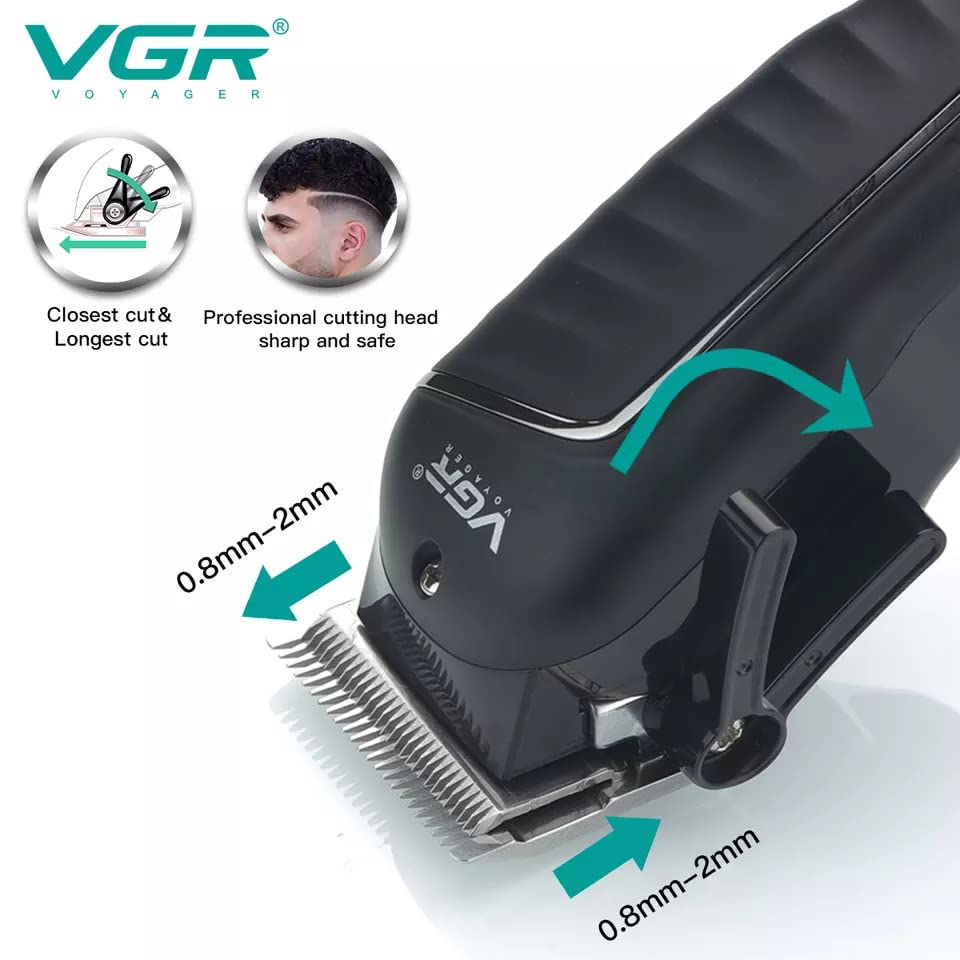 Image of VGR V-683 Professional Hair Clipper For Men With Quick Charge, 200 Mins Run-time, For Cord & Cordless Use (Black)