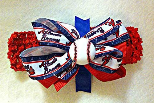 Braves Baby Girl Boutique Bow Crocheted Headband