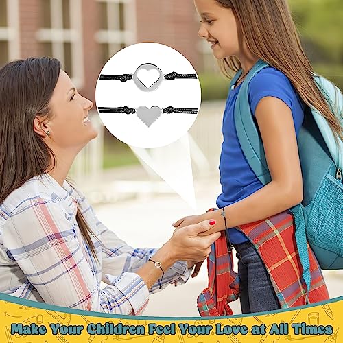 Image of EOBOH Back to School Supplies, Back to School Bracelet Mommy and Me, Prek Matching Wish Bracelets Set, Adjustable Bracelet for Boys Girls Gifts Stuff Bulk