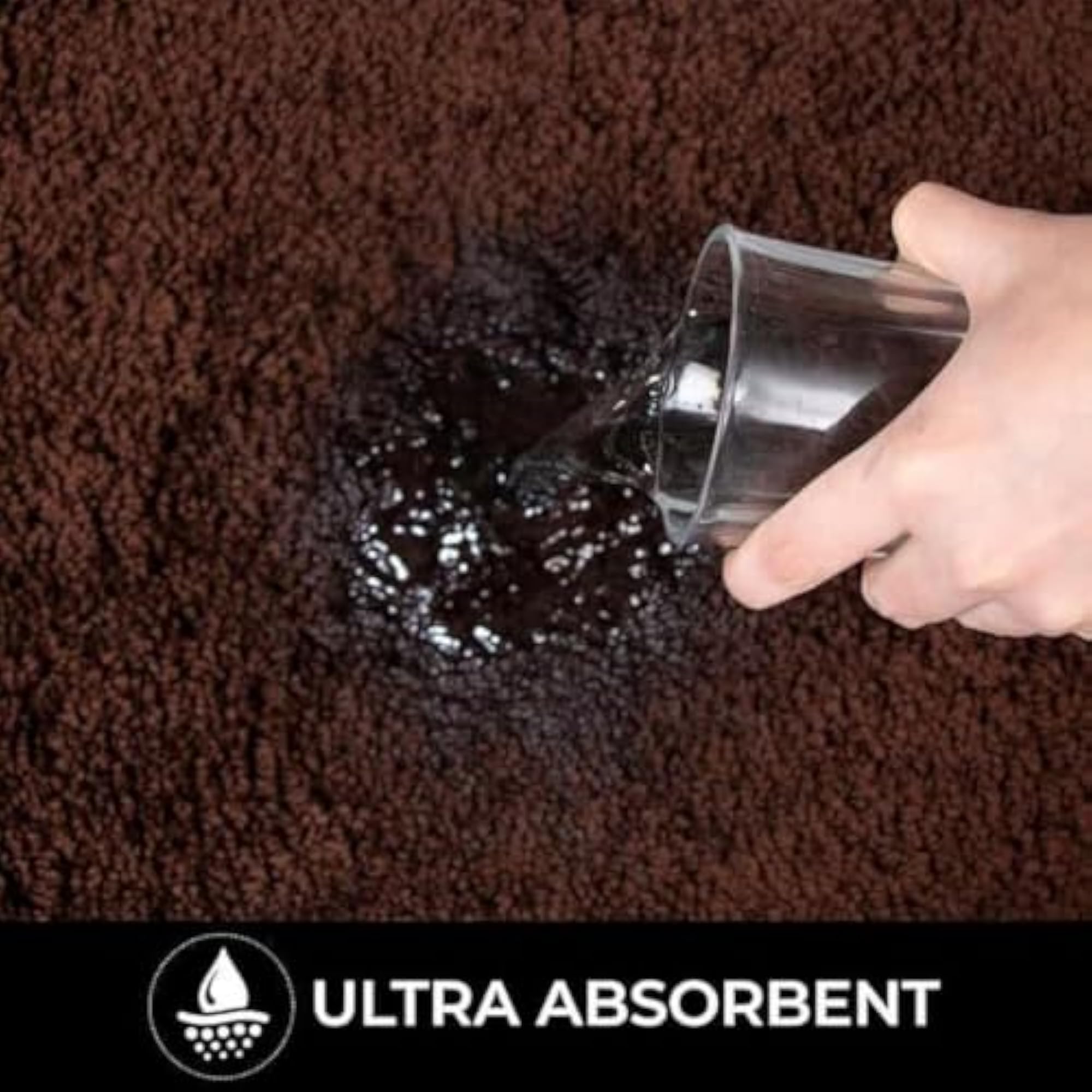 Microfiber Floor Mat, Beige Medium