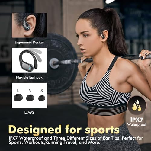 HAOYUYAN Wireless Earbuds - 80H Playtime, Noise Cancelling, IPX7 Waterproof - Image 6