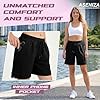 Aseniza Women's Running Shorts Gym Casual Sports Lounge Joggers Drawstring High Waist Athletic Fitness Jersey with Pockets Black-L #4
