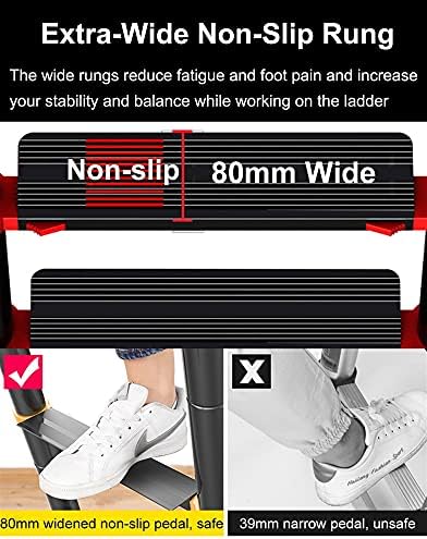 Telescopic Ladder Telescopic Ladders Multi-Purpose Extendable Ladder Telescopic Ladder Extendable Telescopic Ladder with Hook, 5m/ 4m/ 3m/ 2m Tall Aluminium Telescoping Ladder, Extension Lad