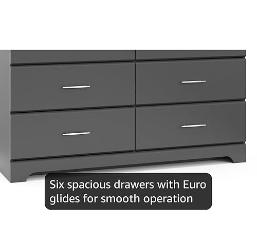 Amazon.com : Storkcraft Brookside 6-Drawer Dresser (Gray