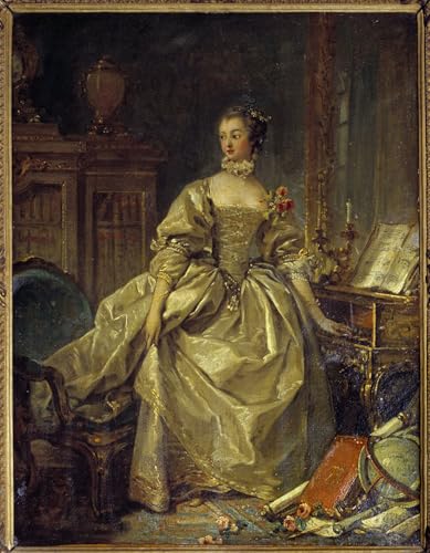 Affiche Toile Madame de Pompadour par François Boucher pour Décorer un Salon Chic