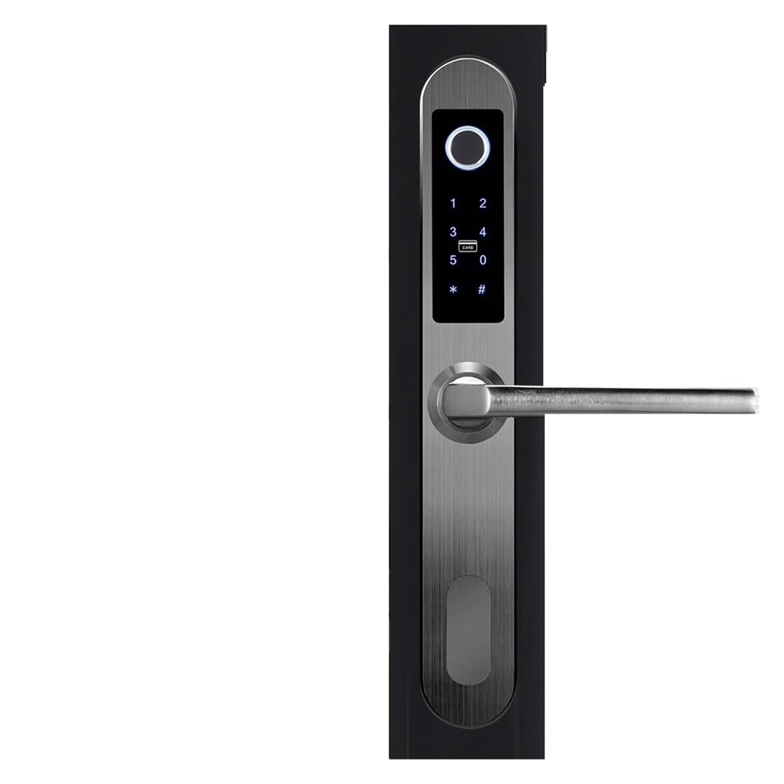 Scanner biométrique électronique porte en verre aluminium Right Push