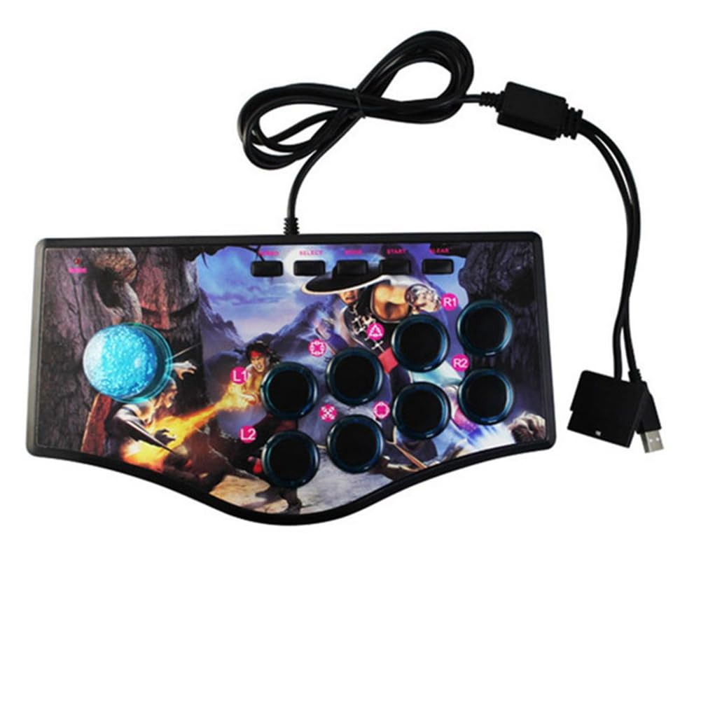Nettoppo Rétro Joystick Usb de Manette de de Contrôleur de Bascule D' pour Ps2 / / Pc/Android Smart Tv Vibrateur Intégré Huit Direction Joystick ()