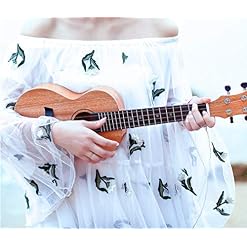 KEPOHK Concert Soprano ukulélé bleu solide acajou Top Kit Instruments à cordes Hawaii Mini guitare avec étui sangle… - Les Beatles, Paul McCartney, John Lennon, RIngo Starr, George Harrison KEPOHK Concert Soprano ukulélé bleu solide acajou Top Kit Instruments à cordes Hawaii Mini guitare avec étui sangle… – Image 5