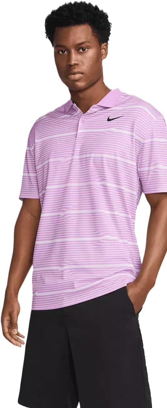 Nike Men's Dri-FIT Victory Golf Polo Fuchsia | Black (Ripple) X-Large - Image 7