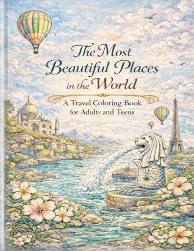 The Most Beautiful Places in the World A Travel Coloring Book for Adults and Teens image 2