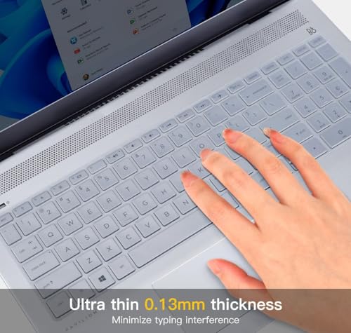 Image of Saco Laptop Keyboard Cover Fit for 15.6 inch HP 15s-fq 15s-er Series 15s-FQ5007TU | 15s-FQ5111TU | 15s-FQ5112TU | 15s-FQ5190TU | 15s-FQ2673TU | 15s-FQ2717TU | 15s-FQ3071TU | 15s-er1501AU -Transparent