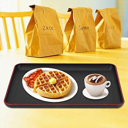 Plastic Acrylic Rectangular Serving Tray, Japanese Style Non-Slip Food Serving Tray Plate for Restaurant Home Hotel (#2)