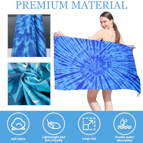 TMEOG Microfibre Beach Towels 180x80cm Extra Large Sand Free Beach Towel for Adults Compact Thin Travel Towel Women Men Lightweight Swim Pool Yoga Towel with Bag(Turtle 1) - Image 3