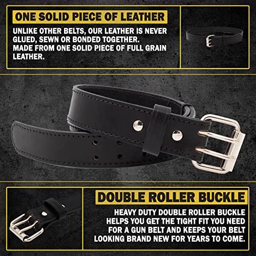 Relentless Tactical The Ultimate Leather Gun Belt | Made in USA | Concealed Carry EDC Belt for Men | Leather Gunbelts | CCW Holster Gunbelts