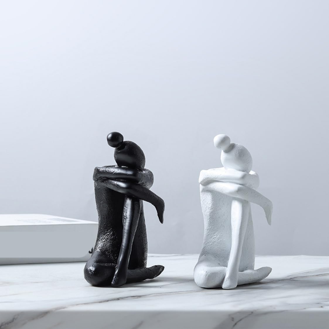 Amazon.co.jp: JAnjiaLxY 置物 オブジェ 座る人 人体 彫像 かわいい