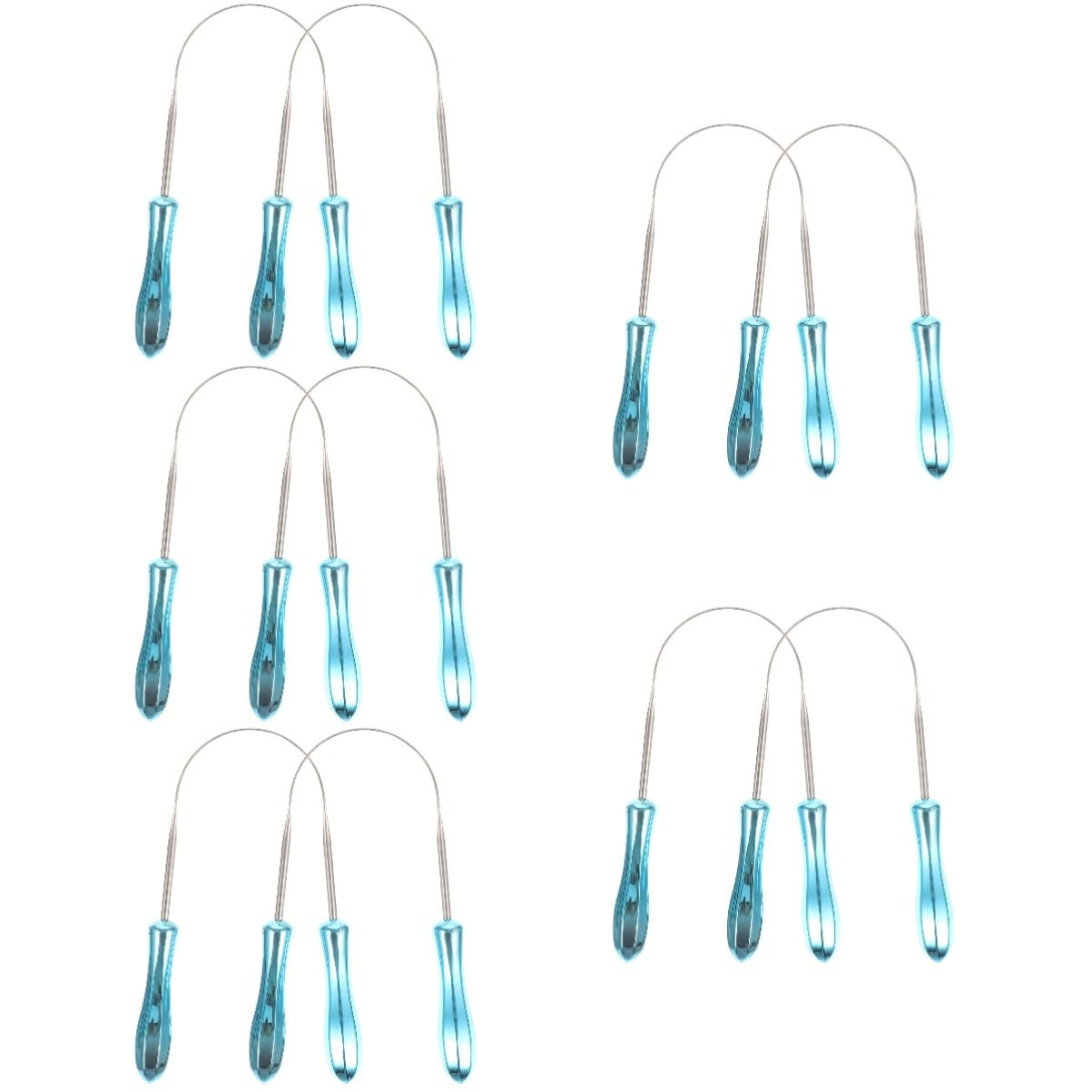 Healvian 10pezzi Puliscilingua Acciaio Inossidabile U-shape Raschietto Lingua Per Pulizia Profonda e Alito Fresco Design Curvo e Portatile Strumento Essenziale Per La Orale Da Opp