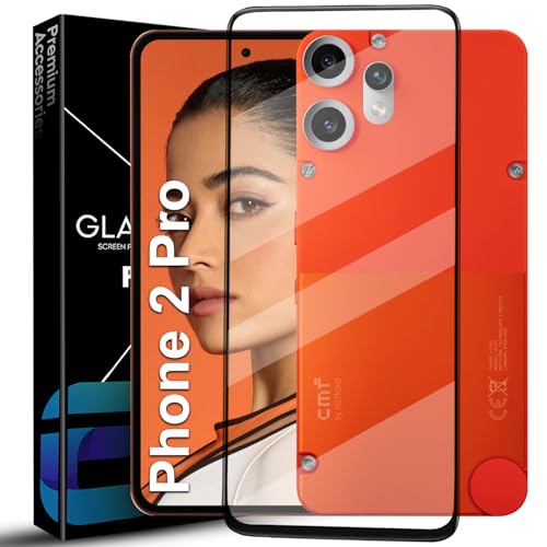 Image of Edge To Edge Screen Protector Tempered Glass For CMF Nothing Phone 2 Pro 5G / Nothing Phone 2 Pro 5G With Easy Self Installation Kit