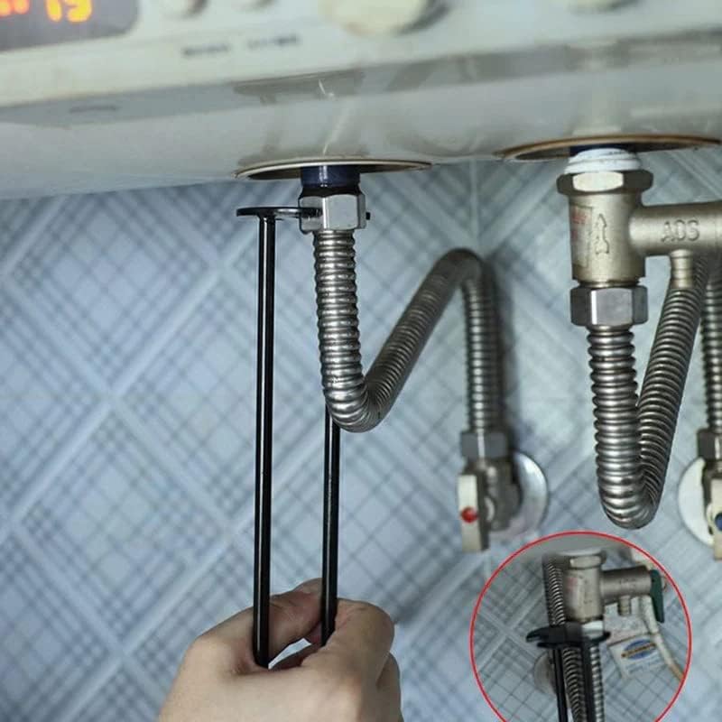 Miniatura 4 de Amposei Llave hexagonal de cuatro mandíbulas, llave multifuncional para fregadero, instalación de mantenimiento y herramientas de extracción para