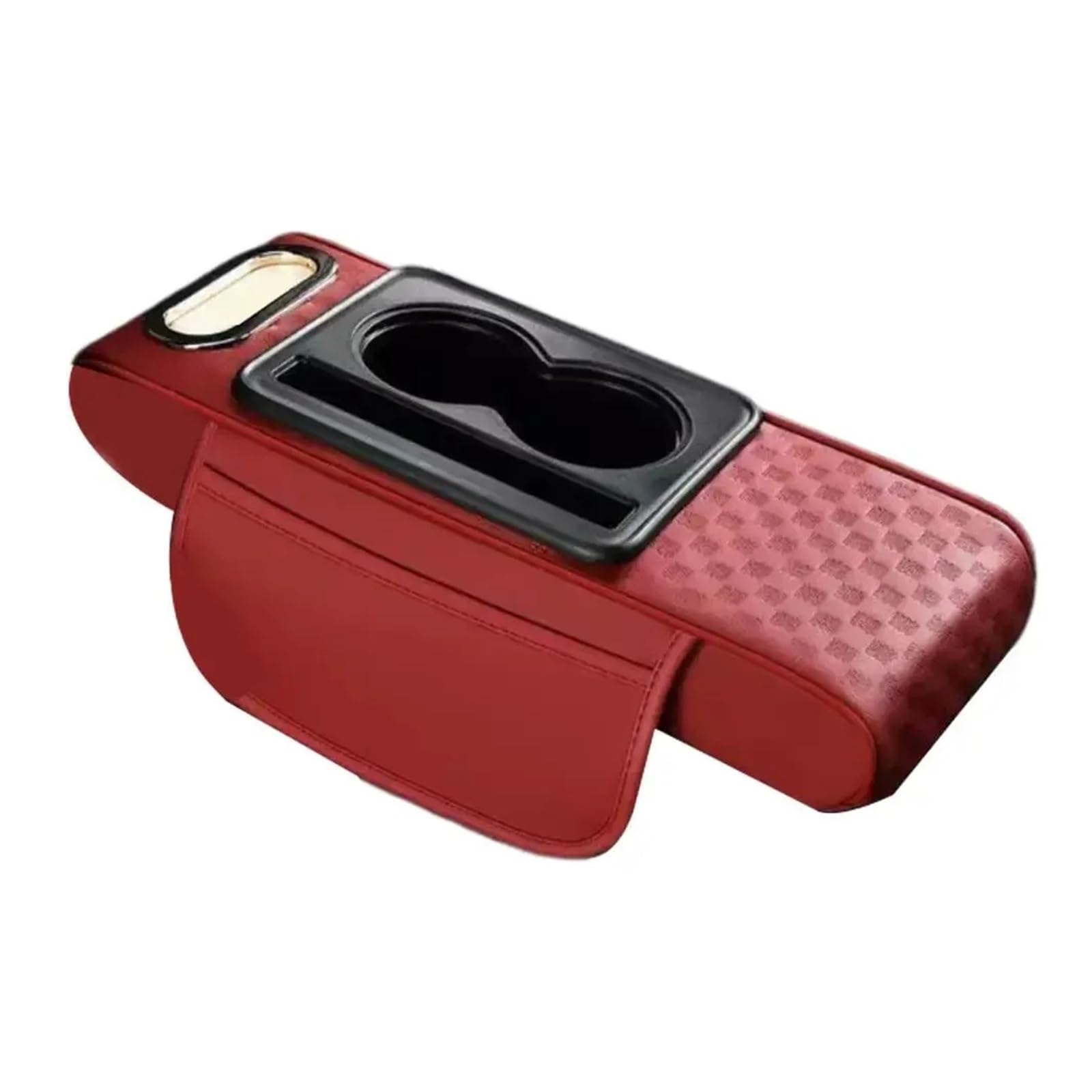 HIVZIVCCIK Armrest Storage Box Universal Center Console Heightening Armrest Cushion Multifunctional Storage Box With Tissue Bag Car Interior Daily Organizer Center Console Organizer Tray(6)