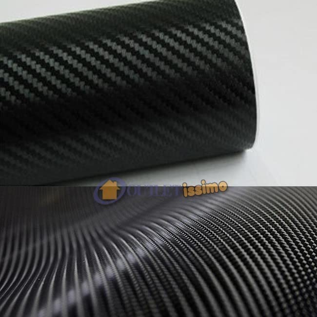 Pellicola Adesiva Fibra Di Carbonio 3D | 152x30 Cm Nero | Per Auto, Moto E Decorazioni Fai Da Te - Foto 6