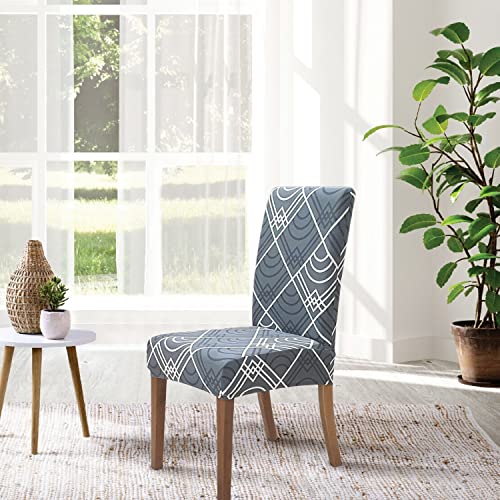 Image of SPRINGRICO Chair Covers for Dining Room 6 Pack, Stretch Dining Chair Cover, Washable Spandex Kitchen Parsons Chair Slipcovers, Removable Seat Protector for Home or Party ( Set of 6, Bora Bora)