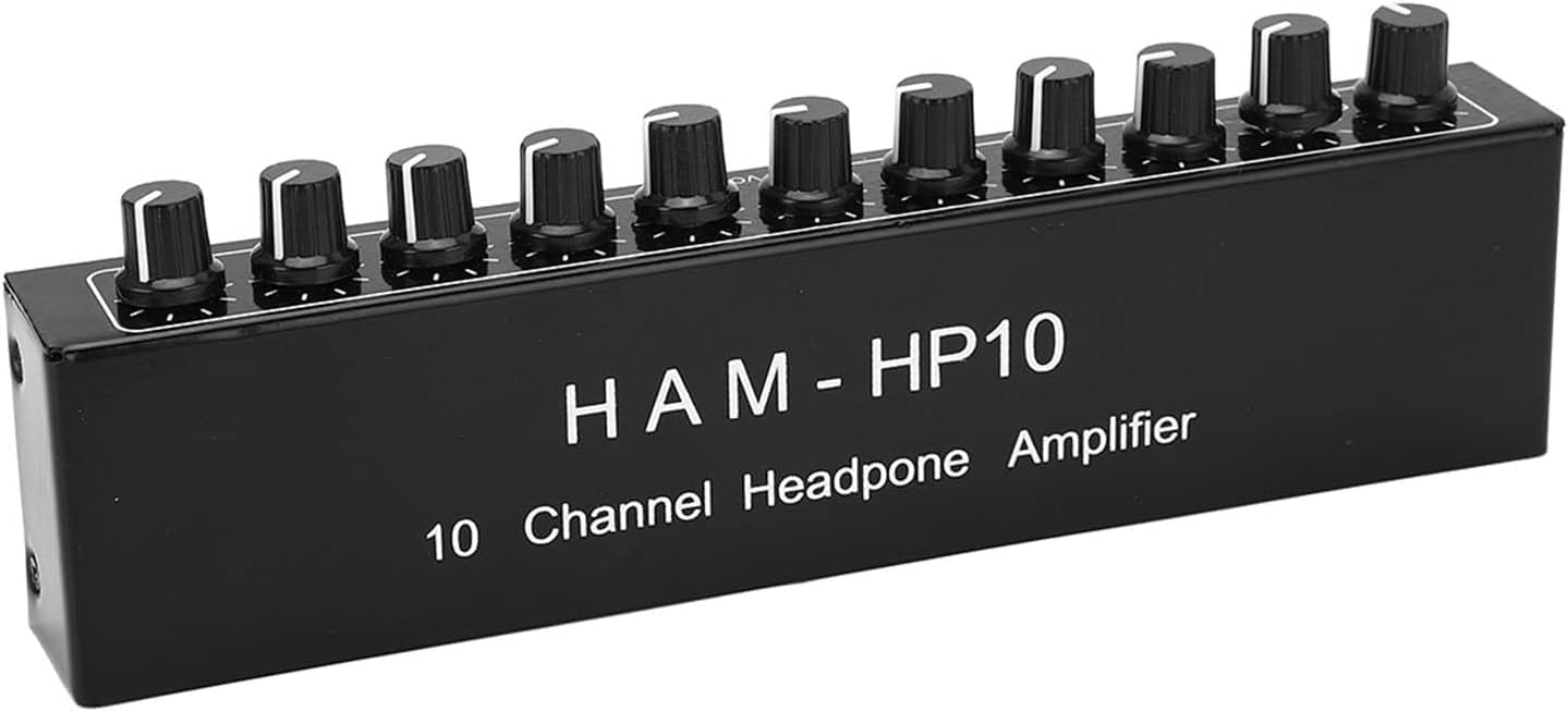 for Amplificatore for cuffie a 10 canali Splitter for cuffie a 10 vie Amplificatore audio stereo a 10 uscite for palco in studio e uso domestico