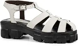 Sandalia Feminina Sandro Moscoloni Couro Tratorada Angelica