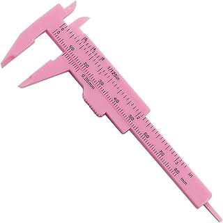 Calibrador Vernier de plástico, Herramienta de Medida de diámetro de Profundidad de Apertura, calibrador micrométrico para carpintería y metalurgia (Color: Rosa)