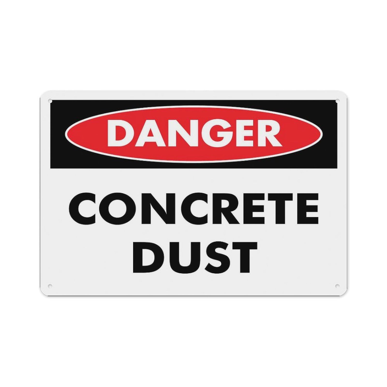 Peiyeety A06 Danger Concretesign Aluminum Tin Warning Signs For Home Outdoor Garden 12X16 Inches