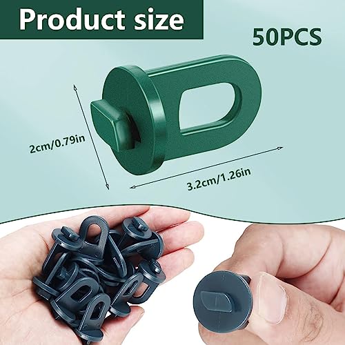 50Pcs Green House Twist Clips Greenhouse Hooks for Hanging for Greenhouse Laborer to Fixing Wires in Greenhouse Indoor Securing Insulation Materials Netting and Hanging Plants - Image 2