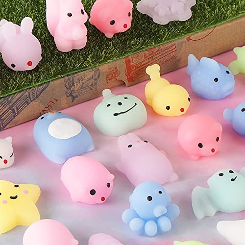 24 Pcs Squishy Toys Mochi Party Favor For Kids Gift Prizes For Kids Classroom Desk Pets Birthday Easter Christmas Goodie Bag Random Animal #TOP5