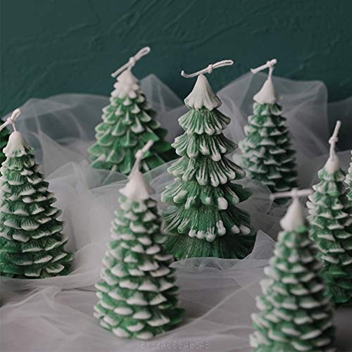 Stampi per Candele 6 PSC 3D Albero Candela Muffa in Silicone in Silicone Sapone Stampo di Sapone Fai da Te Cioccolato Fondente Decorazione Torta