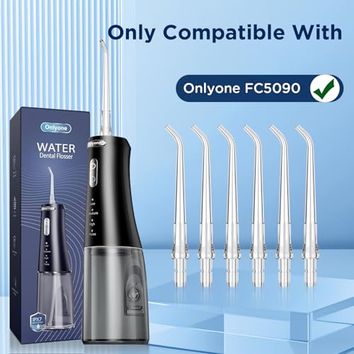 6 Replacement Heads for Onlyone FC5090 Water Flosser and 1 Storage Case (6 Classic Jet Tips + Storage Case Bundle) - Thumbnail 2