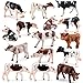 LC JoyCre Cows Figure Toys 15PCS Calves Figurines Set for Toddlers Realistic Holstein Cow Figures for Kids Simmental Cows Swiss Calf Highland Calf Figurine Birthday Cake Topper
