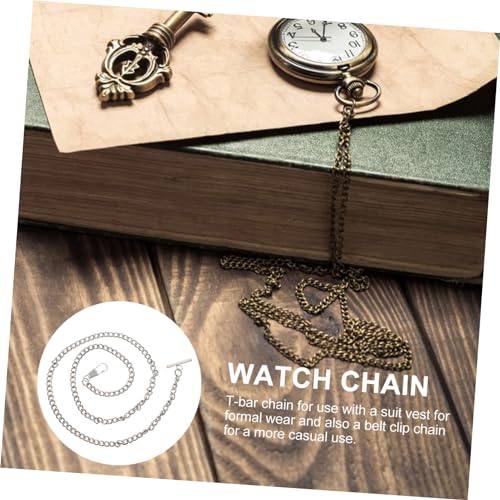 Cadena de reloj de bolsillo LIFKOME eslabones metalicos de alta calidad para chaleco 4