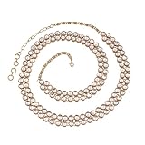 I Jewels Gold Plated Kundan Kamarband/Belly Chain for Women (B016)(White)