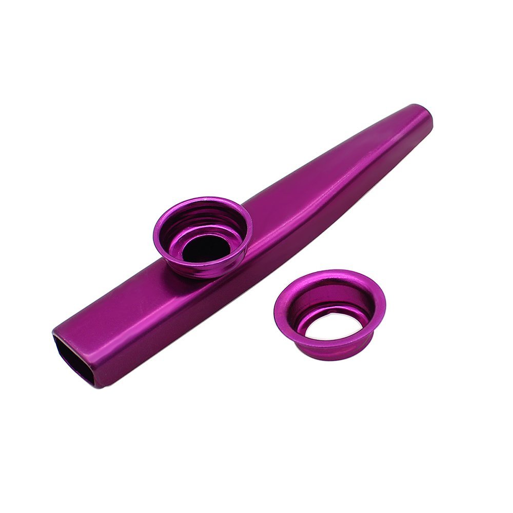 Kazoo In Lega Di Alluminio - 5 Pezzi, Strumento Musicale Per Bambini, Colore Viola - Foto 2