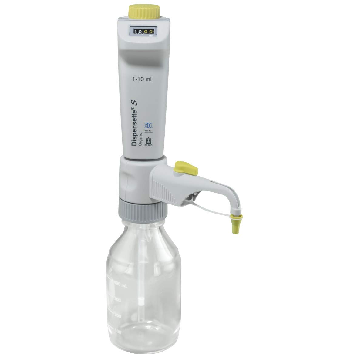 BrandTech 4630341 Dispensette S Organic, Digital with Recirculation Valve, 1 mL - 10 mL