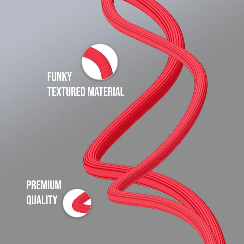 Image of LANDMARK USB A to 8-Pin Cable, Fast Charging Usb A Cable Compatible with iPhone 14,14 Pro,14 Pro Max,14 Plus,13,13 Pro Max,13 Mini,12 Pro,11 Pro, LED Indicator (1.2m, Red)