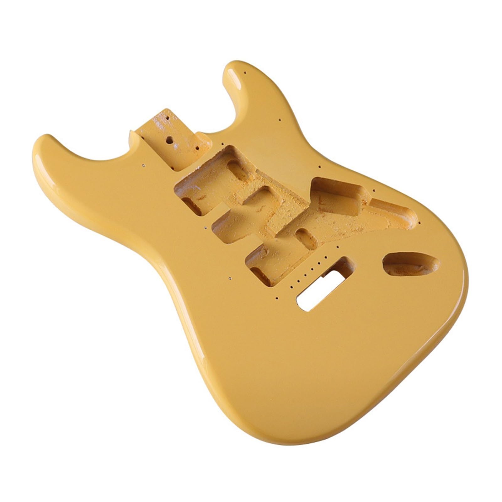 E-Gitarren-Korpus-Modifikation, DIY E-Gitarren-Körper-Zubehör, Gelbes, Helles Gitarren-Instrumenten-Zubehör E-Gitarren-Teile zum Selbermachen