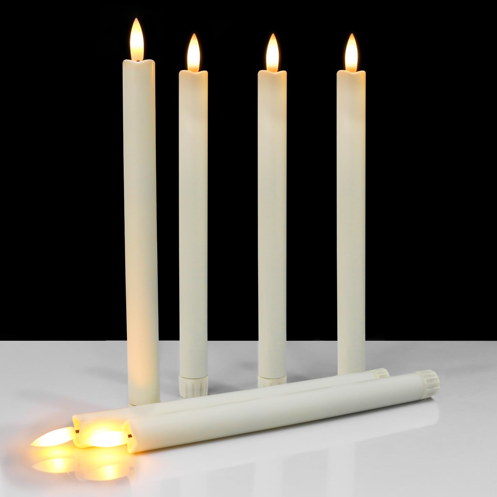 Candele a LED con telecomando, senza fiamma, con funzione timer, 12 pezzi, per Natale, decorazione della casa