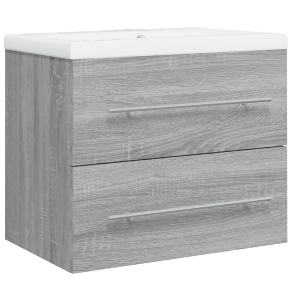 Mueble de baño con Lavabo Madera contrachapada Gris Sonoma,Tocadores,Tocadores de baño,27.08kg-3120180
